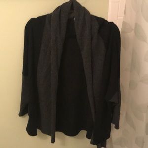 Subtle Luxury Black/Gray CASHMERE Cardigan